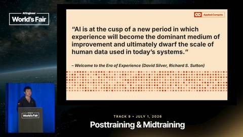Learning on the Job: The Future of Post-Training — Raymond Feng